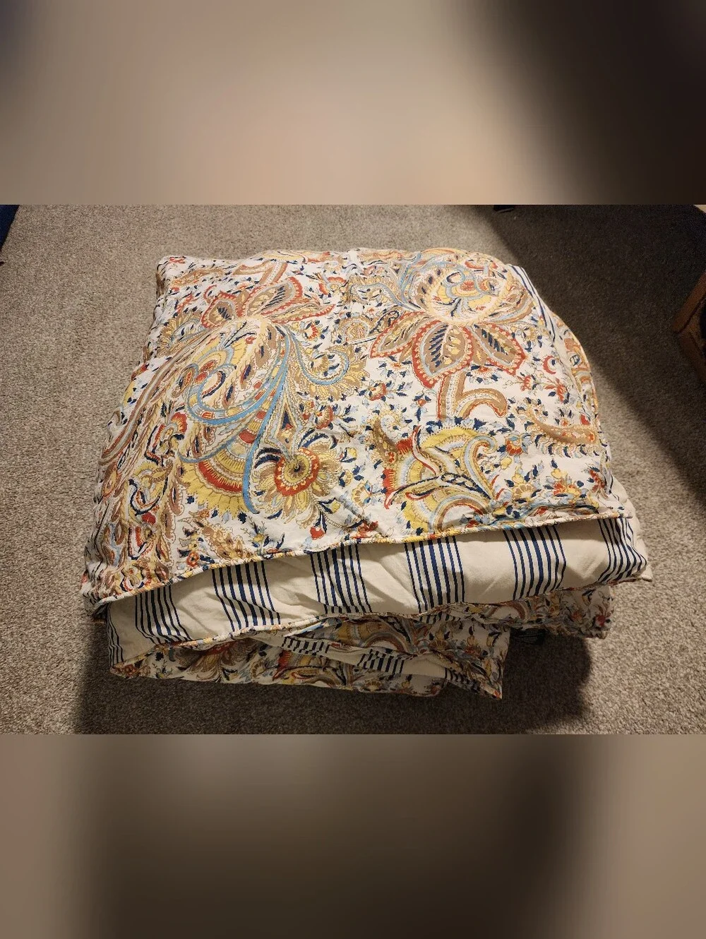 LRL Ralph Lauren Queen Ornamental Paisley Comforter 100% Cotton 94
